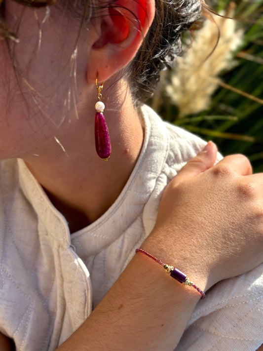 Boucles d'oreilles Mave portées