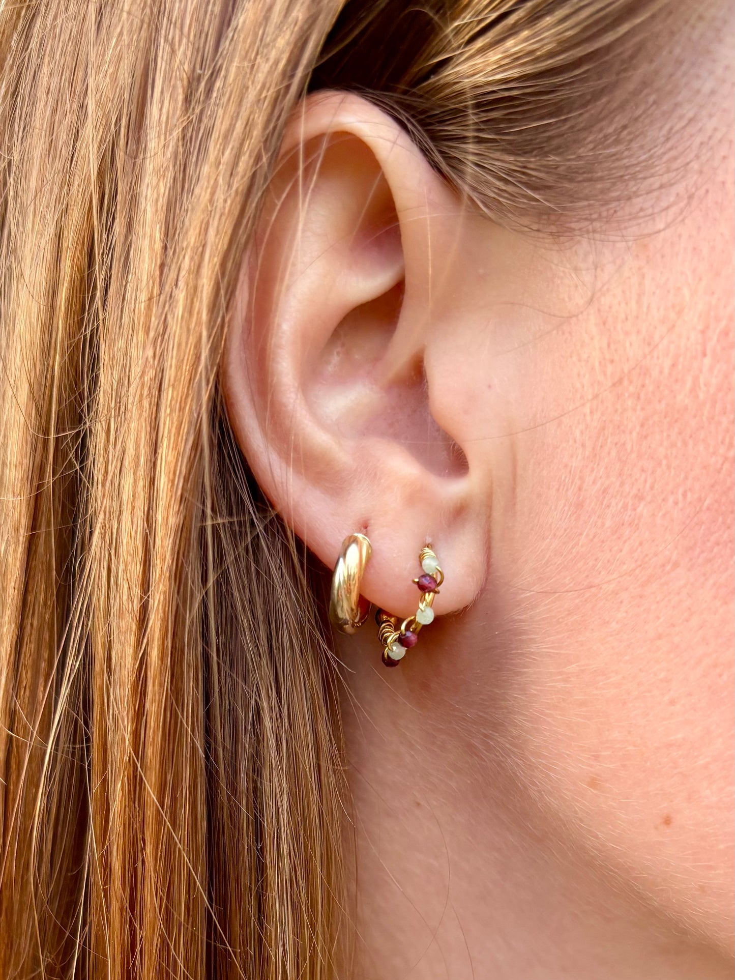 Boucles d'oreilles Mini Lua portées