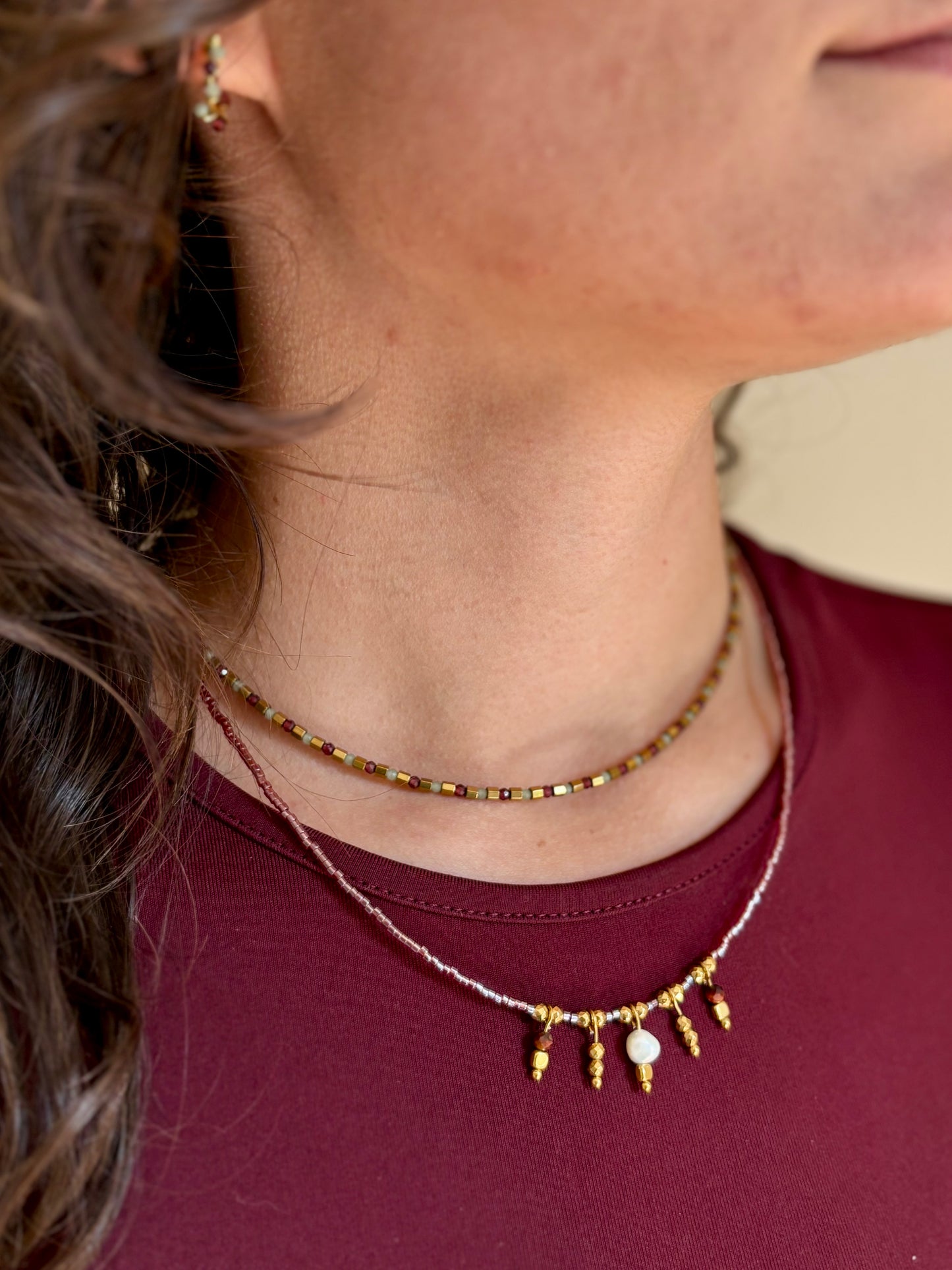 Composition collier Joséphine porté