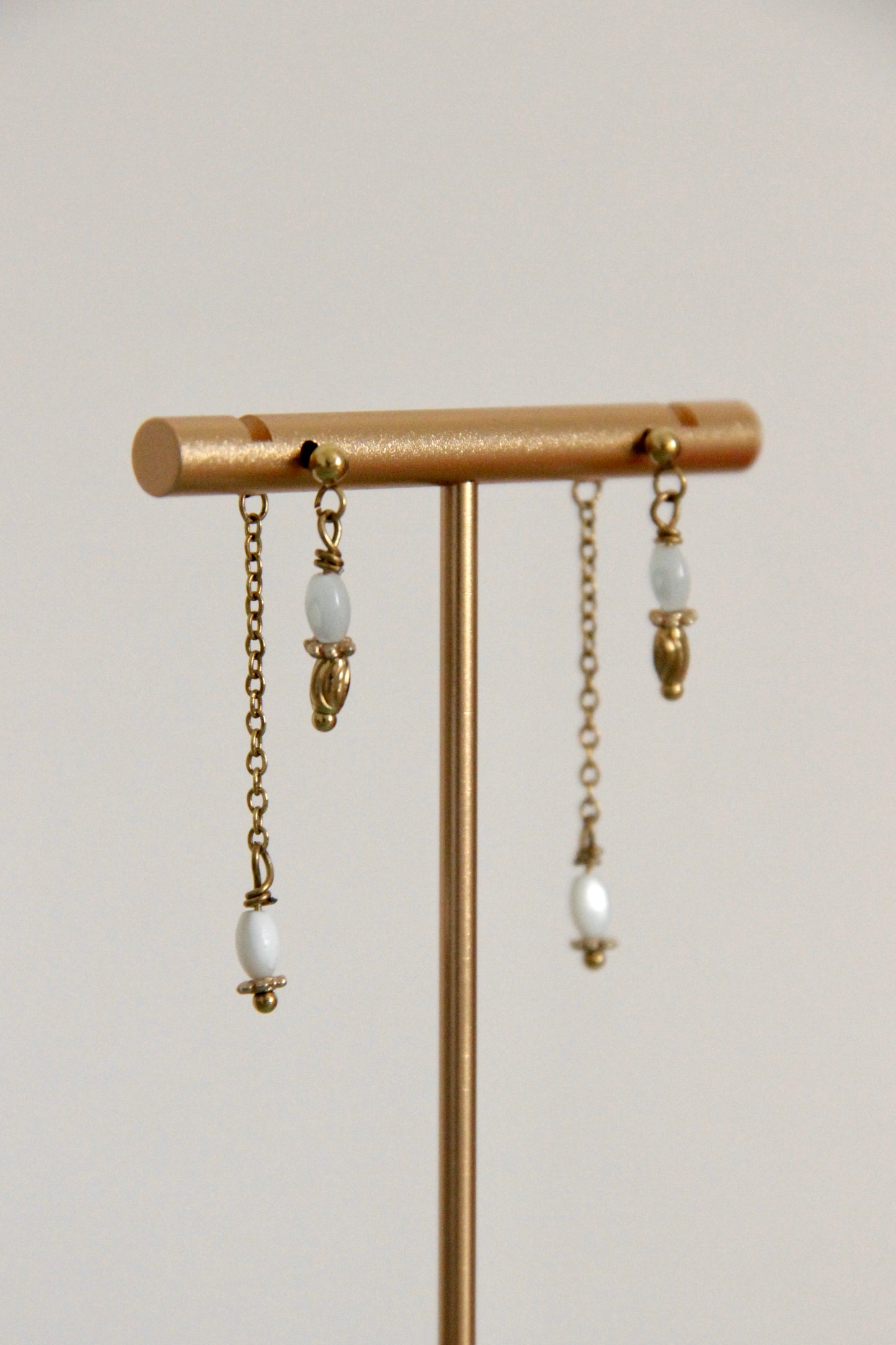 Boucles d'oreilles Nacre, acier inoxydable et bijou de fermoir