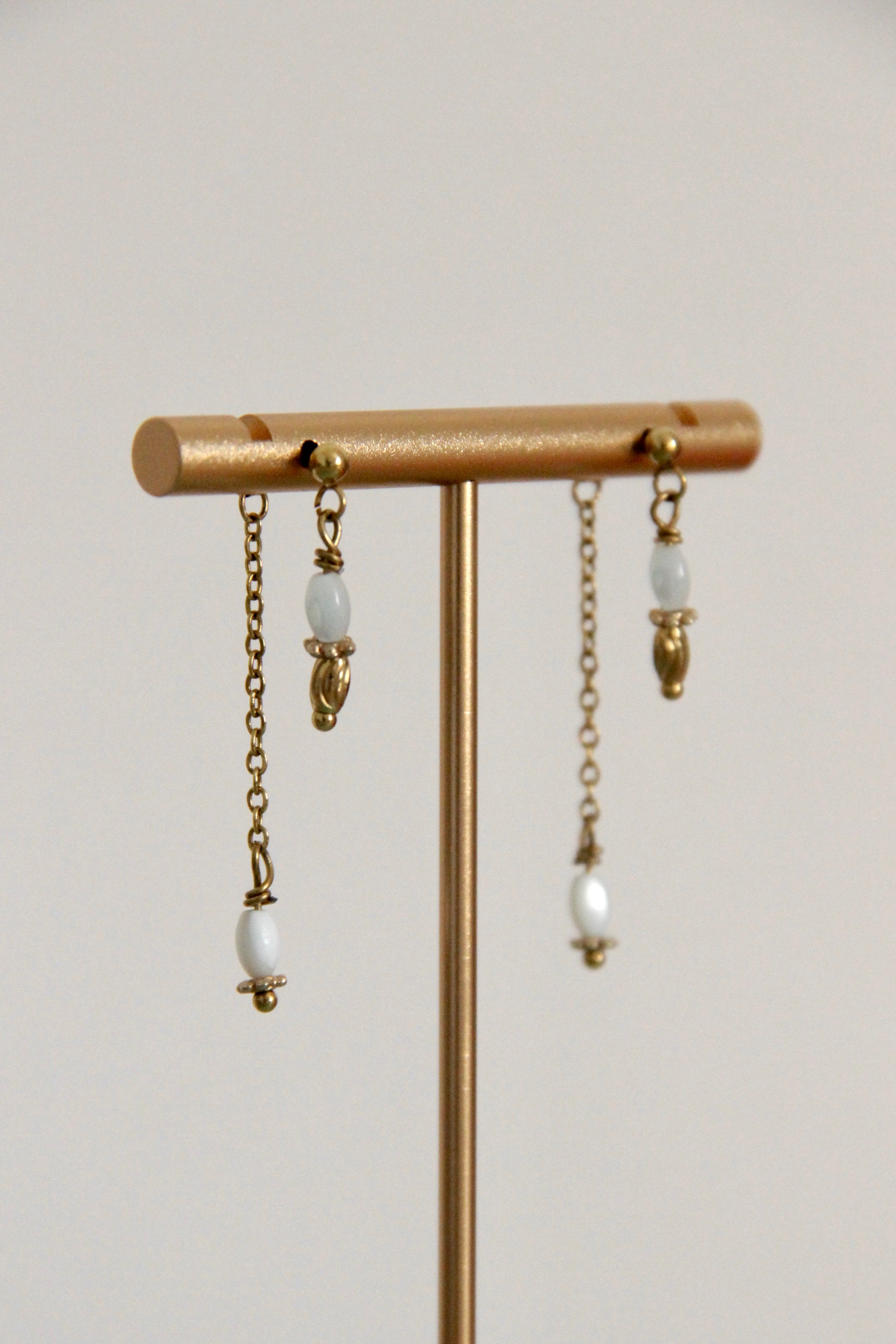 Boucles d'oreilles Nacre, acier inoxydable et bijou de fermoir
