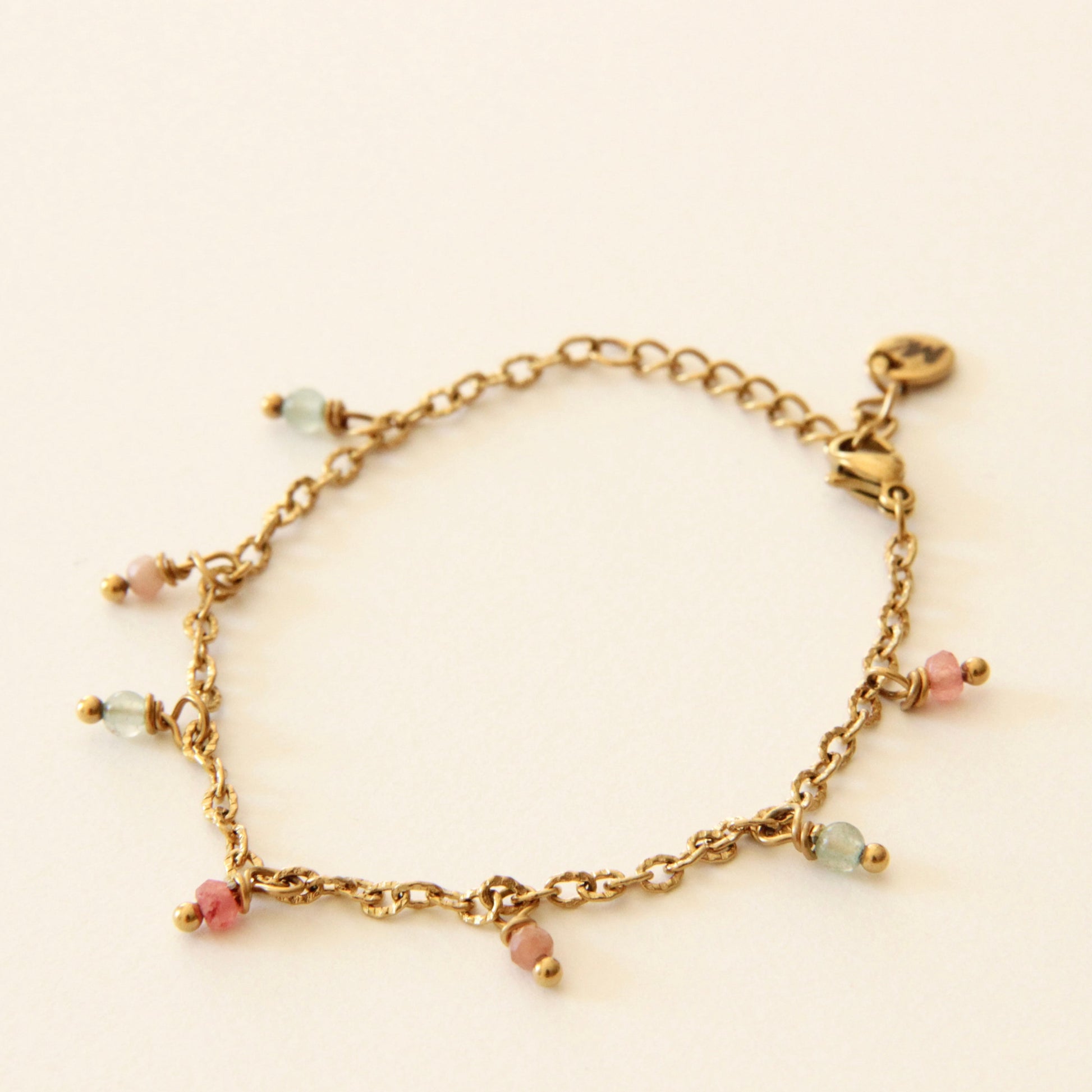 Bracelet Pampille, en acier inoxydable et perles 