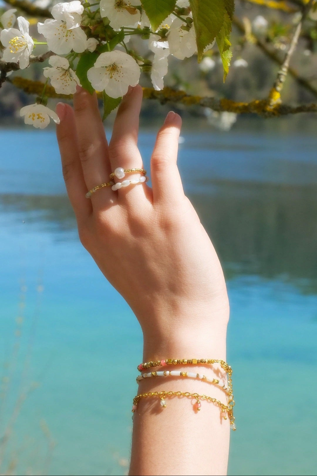 Bracelet Rivage, pierres d'Amazonite