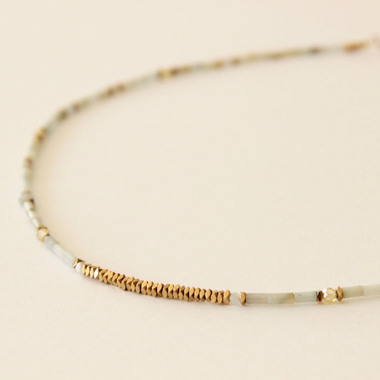 Collier Rivage, pierres d'Amazonite
