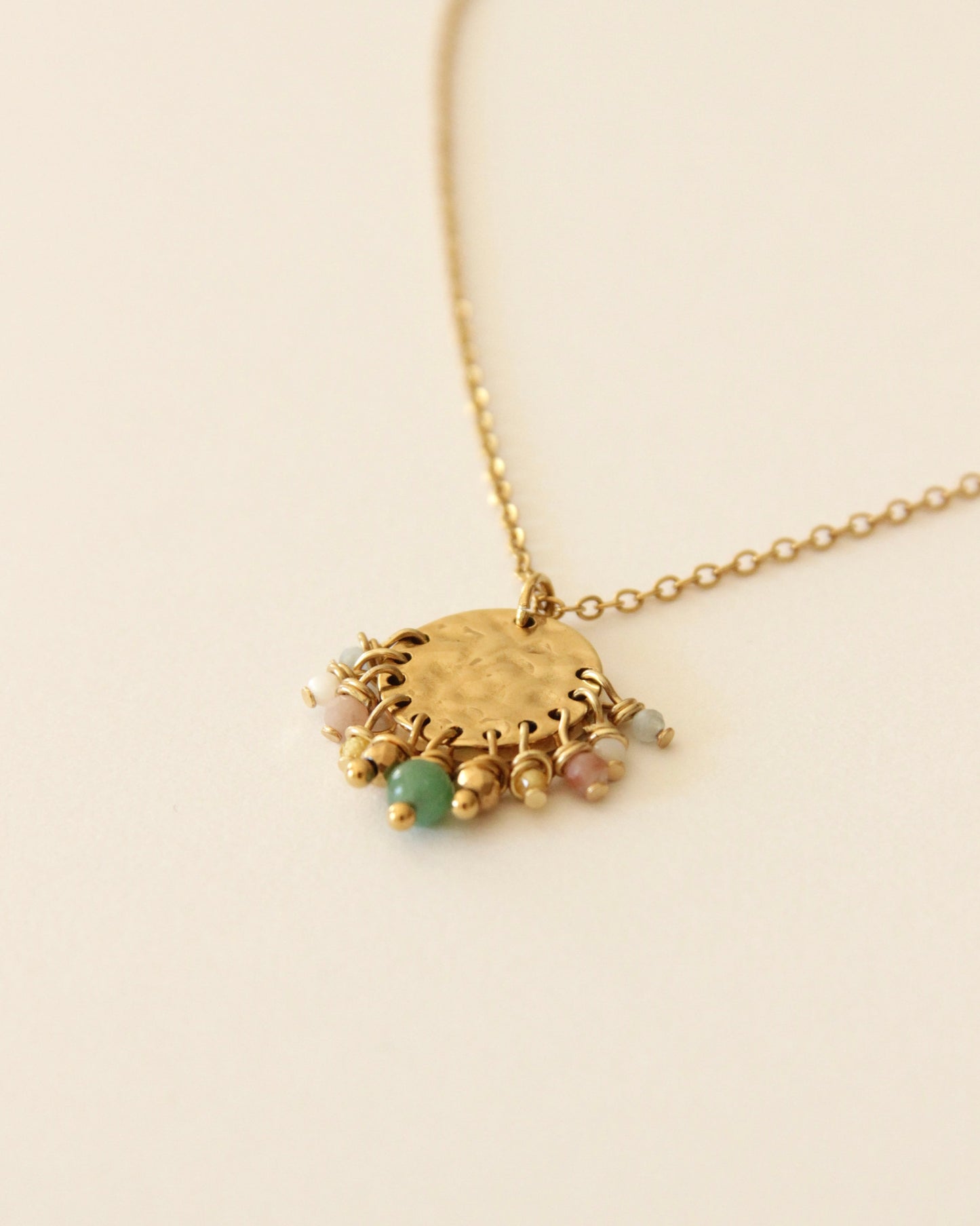 Collier Souvenirs acier inoxydable et perles naturelles