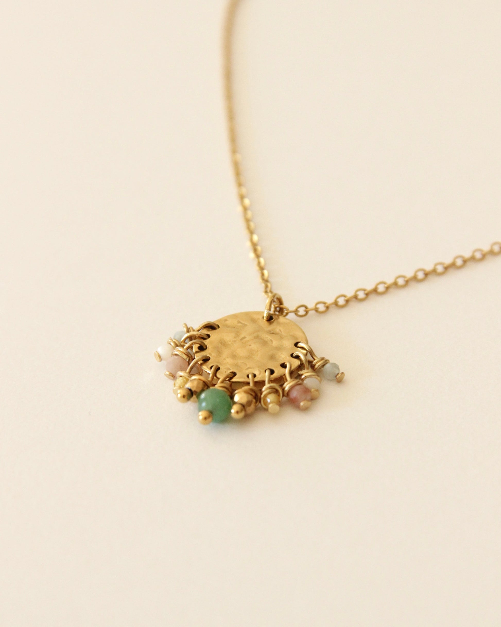 Collier Souvenirs acier inoxydable et perles naturelles