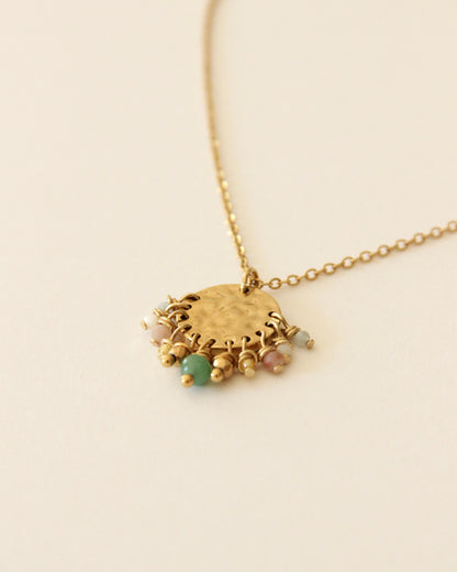 Collier Souvenirs acier inoxydable et perles naturelles