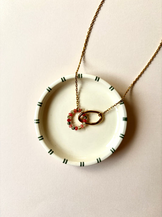 Collier double anneau