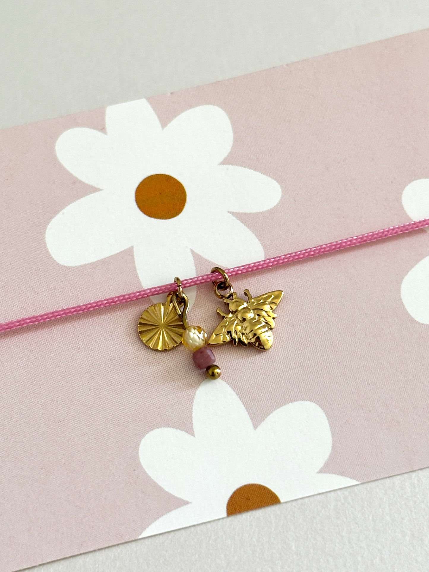 Bracelet cordon Abeille