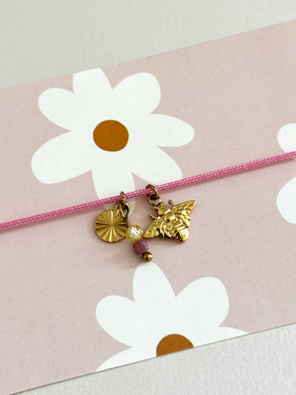 Bracelet cordon Abeille
